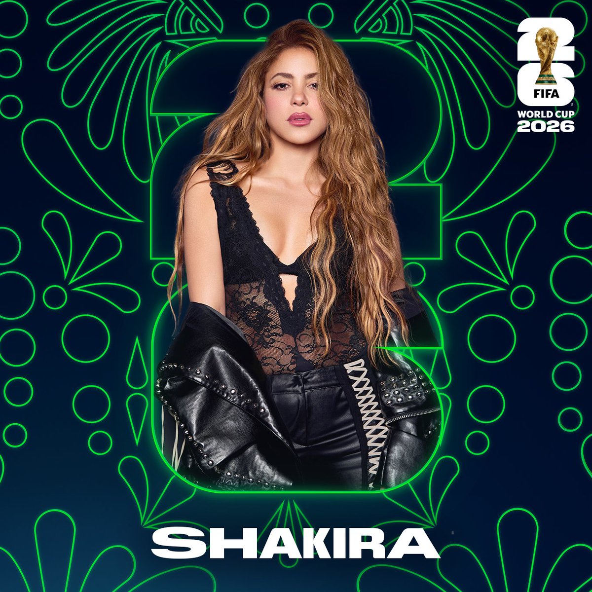FIFAWorldCup's tweet photo. Dai Dai 🎶 

@shakira and @burnaboy will join a star-studded lineup on the global stage at the #FIFAWorldCup opening ceremony in Mexico City!