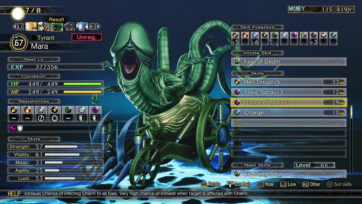 MegaMachina's tweet photo. The devs really had fun coming up with Mara's skills and such, didn't they?...

The giant penis monsters skills are;
Charge.
Thrust.
Dance of Mara (charms enemies).
Toxic Spray.
Enduring soul.

It's weak to cold.

And trust me, I'd have a Fear Of Death if I saw that. https://t.co/YrSVTBj3fo