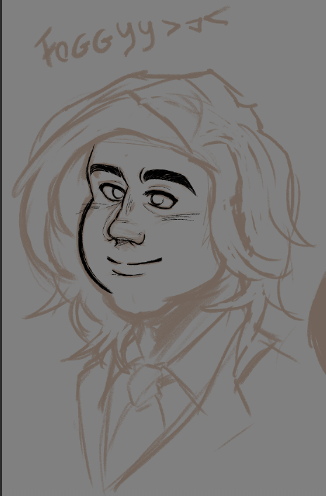 Lavicho_'s tweet photo. wip !! ive never really drawn foggy before so he looks a little wonky </3 https://t.co/2cPjiJgEKE
