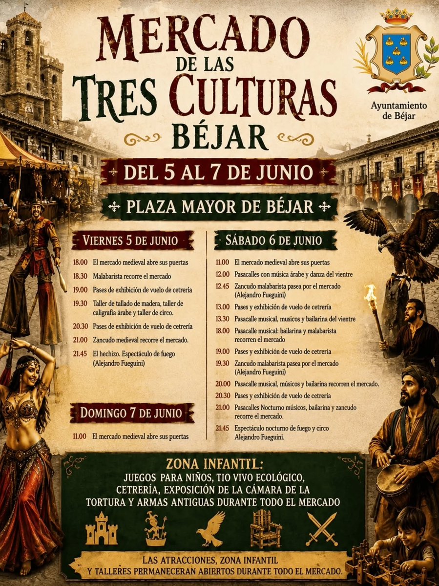 BejarEuropa's tweet photo. Programación completa del Corpus Christi 2026 en #Béjar

✅ Varios días de actividades culturales, musicales y tradicionales para su Fiesta de Interés Turístico Internacional

https://t.co/Mo4scHrsep https://t.co/5xKd40MOYr