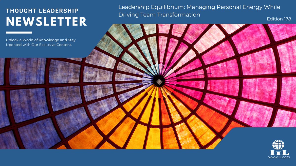 IILGlobal's tweet photo. True leadership isn't about running on empty. It’s about balance. ⚖️

This week's newsletter breaks down how to protect your personal bandwidth under intense pressure.

Read here: https://t.co/5I7ypxkzCG

#Leadership #ChangeManagement #BurnoutPrevention #ThoughtLeadershipThursday https://t.co/LYk4X5vmvE