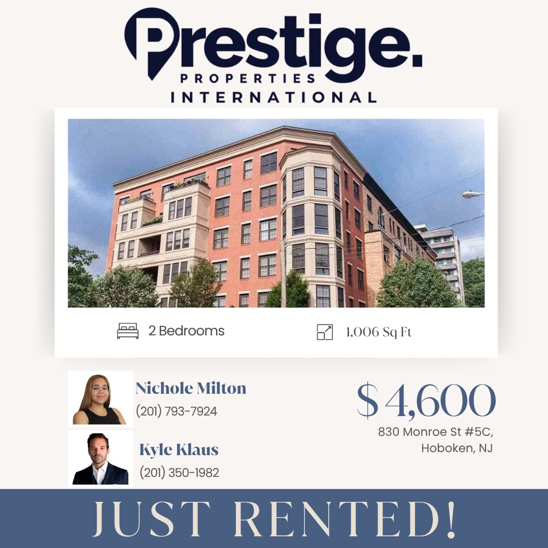 ownprestige's tweet photo. ✨ Just Rented! ✨

830 Monroe St #5C, Hoboken, NJ is officially off the market! 🎉

Beautiful 2BR with soaring ceilings, a modern kitchen, deeded garage parking &amp; premium building amenities. 🏡

Quickly leased with ease! 🔑

#JustRented #HobokenNJ #OwnPrestige https://t.co/cwzgiIInLU