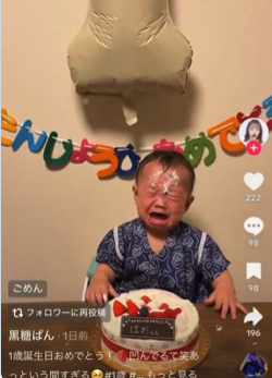 Iron_fist_sanc's tweet photo. 【承認欲求の末路】
１歳の誕生日。本来は幸せに包まれるはずの瞬間。
カメラを回す母親が取った「ある暴挙」が、
いま世界中で猛烈な怒りを買っています。

■ 悲劇の誕生会
日本のＴｉｋＴｏｋで投稿された動画。
海外で人気の『スマッシュケーキ』。
赤ちゃんが自由にケーキを壊して食べる、
微笑ましいイベントのはずでした。

■ 衝撃のビジュアル
しかし、撮影に夢中になった母親。
子供の頭を両手で鷲掴みにしました。
そのまま、イチゴが並ぶデコレーションへ
力任せに顔を押し付けたのです。
ケーキは深く凹み、子供はパニックで号泣。

■ 数字で見る「代償」
・子供の年齢：わずか１歳
・動画表示数：世界で数千万回超
・投稿主の反応：「凹んでるで笑」
「いいね」を稼ぐための“映え”を優先し、
我が子の尊厳を物理的に踏みにじりました。

■ ネットの反応
「これは祝祝いではなく虐待だ」
「鼻にクリームが入れば窒息する」
「子供は親の撮影道具ではない」
海外からも非難の声が止まりません。

■ 結論
スマホ越しの承認に依存した親の、
あまりに未熟で残酷な一幕。
画面の中の「評価」のために、
一生モノの傷を残していませんか？

あなたが本当に守るべきものは、どちらですか？

承認欲求の恐ろしさを感じた人は、保存して自戒を。