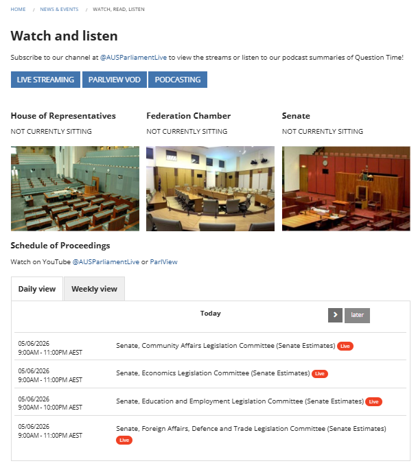 BelindaJones68's tweet photo. Good morning everyone ☕☕
Have a fantastic Friday, stay safe & have fun
Federal Parliament is not sitting today
4 x Senate #Estimates (times/topics in pic👇)
Watch live👇
https://t.co/In7KH5plRS
Next sitting day is Monday, 22 June 2026 - both Houses
🐝
#auspol https://t.co/fDAadrEHsf
