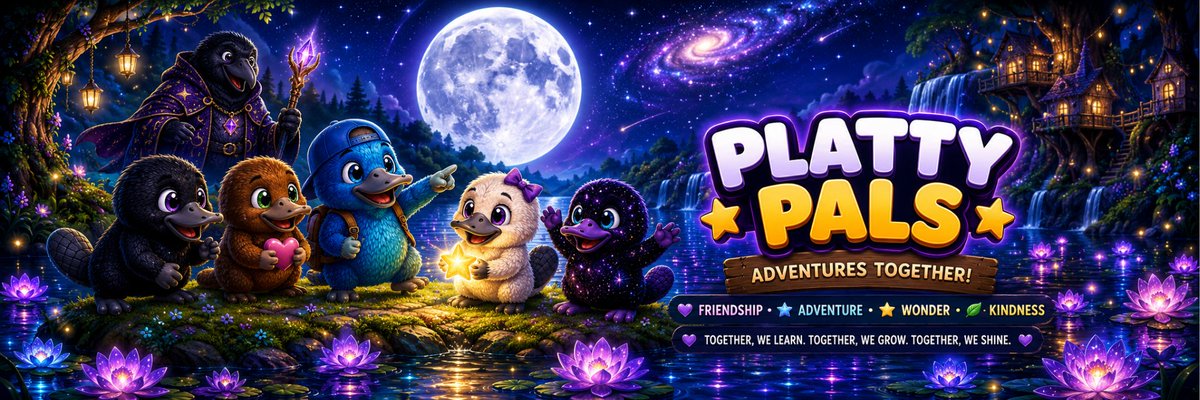 Kickstar2468's tweet photo. @jeffnfa Through Moonlily Pond 🌙 we roam,
With hearts as one, we find our home. 💜

My entry for the PlatyPals Banner Challenge! 🦆✨

From sketchbook to final artwork, check the timelapse and see the passion, patience, and dedication behind every stroke. ✍️🔥

@PlatyPals

#PlatyPals https://t.co/Ll4ZnGlsMS
