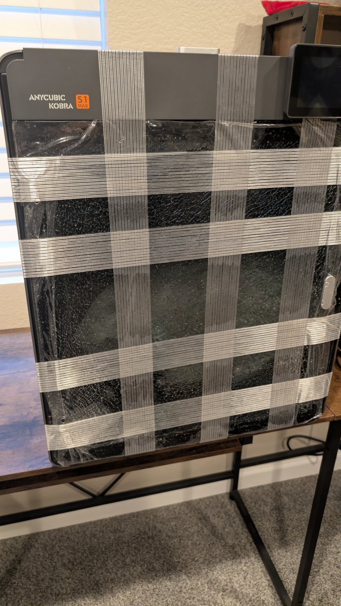 MASTAKAZ's tweet photo. @anycubic3dprint so after waiting months and an extra month because of the delay for delivery, my Kobra s1 Max combo shows up with a shattered door. How much longer must I wait to print. https://t.co/y9DTEps3YL