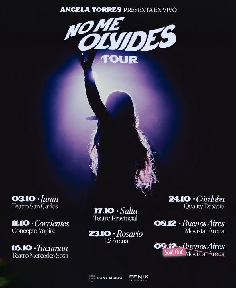 CheDataAR's tweet photo. Ángela Torres anuncia que su gira “No Me Olvides Tour” recorrerá Argentina https://t.co/6kur6Ducnh