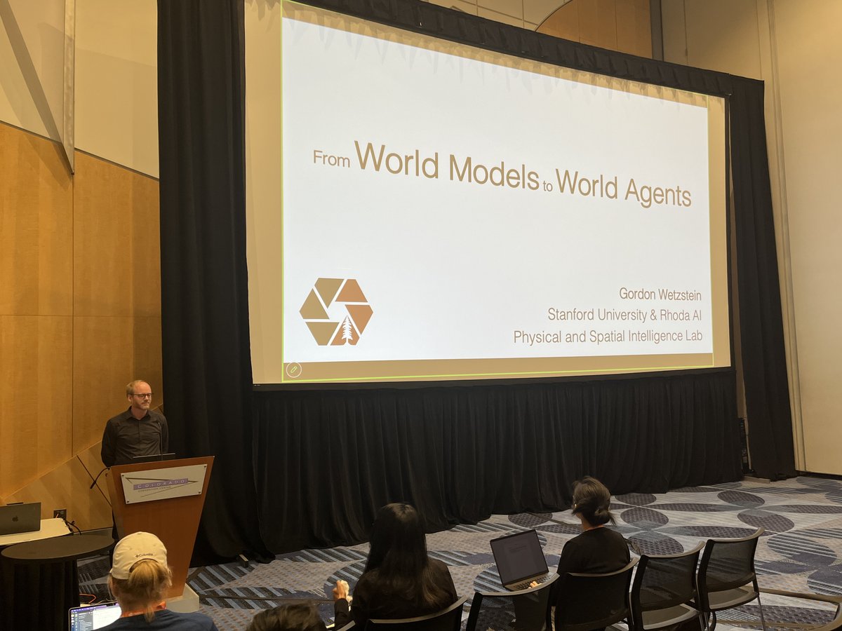 _TianyeLi's tweet photo. @CVPR @KaterinaFragiad @jhugestar @GordonWetzstein @frncswllms @xyz2maureen @amritamaz @GordonWetzstein's talk on "From World Models to World Agents" starts now at 4DDT 2026 workshop #CVPR2026 https://t.co/fHb0W0zYNn