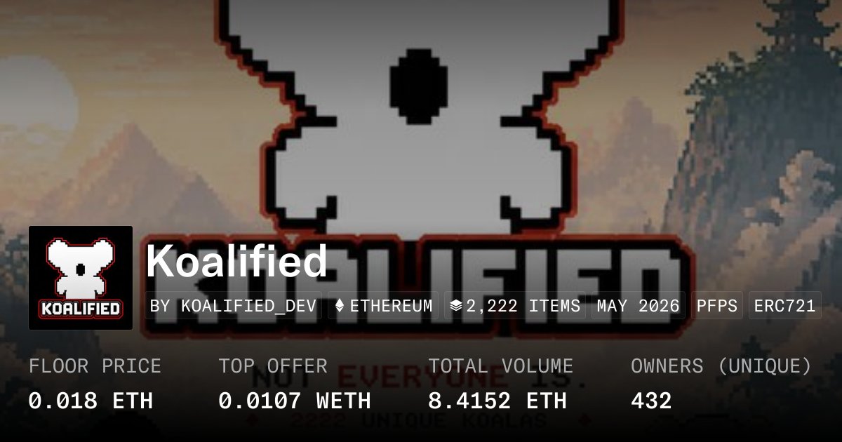 ForzaNft's tweet photo. Freemint ➡️ 0.006 ➡️ 0.018 💥💥

@0xxSpring continues cooking with @Koalified_eth 🔥🔥

Go higher 💪 https://t.co/1Ru1hmjnWU