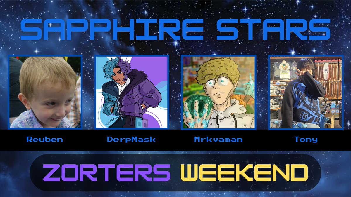 YuiTheWeeb's tweet photo. Back to DMG!
Introducing Blue Butterflies
@VeryDeadGuy @CreepyBrawler_ @onyxed_ @BubbletheFriend 

Introducing Sapphire Stars
@ReubenTJS @DerpMask @Mrkvaman @TonyGoesDigital 

Watch Butterflies Play DMG 13th June 4pm EST
Watch Stars Play DMG 14th June 5pm EST https://t.co/5jIKh9HpW0