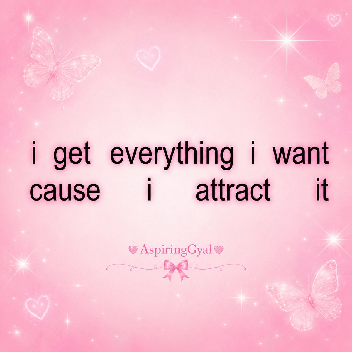AspiringGyal's tweet photo. I get everything I want because I attract it. Pretty girl magnetism activated 🌸🤏💕 https://t.co/ux9OUzuC6e