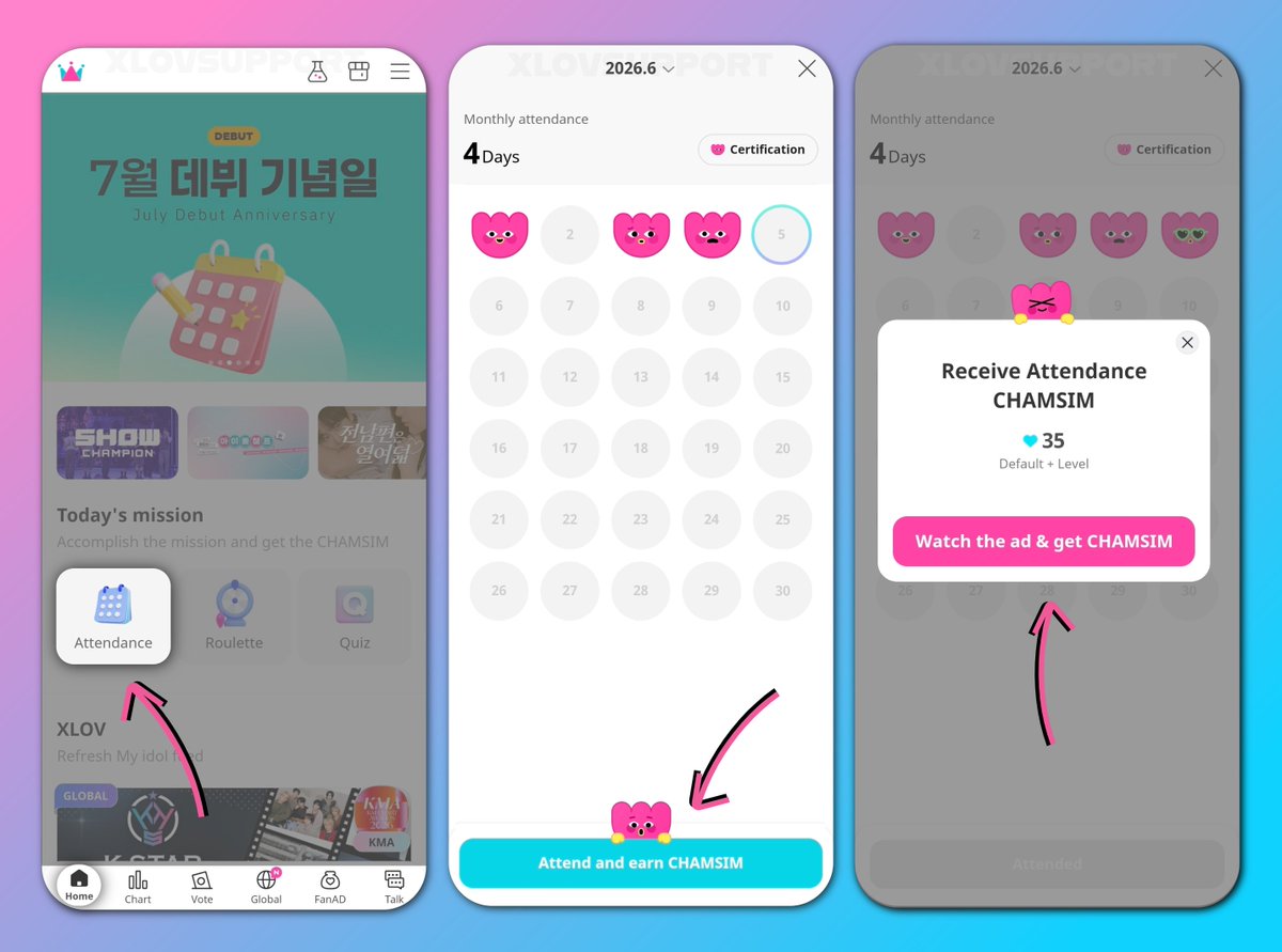 SupportXLOV's tweet photo. Have you voted for Stage Champion on Idol Champ today?! 🏆

🗓️ Voting ends on June 6 at 22:59 KST
🔗 https://t.co/5Dnc0Y3R9v

XLOV is currently in 1st place, but please DON'T RELAX and DON'T UNDERESTIMATE OUR COMPETITORS. The ranking can change in the final minutes of voting.

Keep collecting as many chamsims as possible:
🎲 Daily login & roulette
❓ Quizzes
❤️ Community likes
⭐ Collect stars and exchange them for Rubies
🎮 Play games in the Shop section ("Want It Easy?" / "Want It Fast?")

❗Keep the gap, but try to SAVE MOST OF YOUR CHAMSIMS FOR THE LAST MINUTES OF VOTING!

Most importantly, please focus on Stage Champion. This poll awards a physical trophy, and we need to win it! 🏆

We see many of you are also voting in other Idol Champ polls, but those end later than Stage Champion. You'll still have time to vote there and use any remaining chamsims after this voting ends.

Be prepared — the final stretch may not be easy‼️

💸 Donate, please  @phevolution_: https://t.co/9PZaov3ZKL

📖 Full Idol Champ guide: https://t.co/QQaZQu4hKa

Check polls events and activities that can help us earn extra votes for Idol Champ in the treads below👇

#XLOV #XLOV_SERVE #엑스러브
#I_God #XLOV_I_God #SERVE