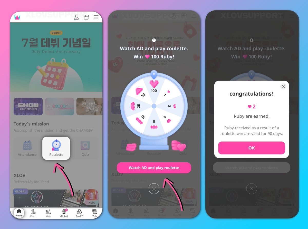 SupportXLOV's tweet photo. Have you voted for Stage Champion on Idol Champ today?! 🏆

🗓️ Voting ends on June 6 at 22:59 KST
🔗 https://t.co/5Dnc0Y3R9v

XLOV is currently in 1st place, but please DON'T RELAX and DON'T UNDERESTIMATE OUR COMPETITORS. The ranking can change in the final minutes of voting.

Keep collecting as many chamsims as possible:
🎲 Daily login & roulette
❓ Quizzes
❤️ Community likes
⭐ Collect stars and exchange them for Rubies
🎮 Play games in the Shop section ("Want It Easy?" / "Want It Fast?")

❗Keep the gap, but try to SAVE MOST OF YOUR CHAMSIMS FOR THE LAST MINUTES OF VOTING!

Most importantly, please focus on Stage Champion. This poll awards a physical trophy, and we need to win it! 🏆

We see many of you are also voting in other Idol Champ polls, but those end later than Stage Champion. You'll still have time to vote there and use any remaining chamsims after this voting ends.

Be prepared — the final stretch may not be easy‼️

💸 Donate, please  @phevolution_: https://t.co/9PZaov3ZKL

📖 Full Idol Champ guide: https://t.co/QQaZQu4hKa

Check polls events and activities that can help us earn extra votes for Idol Champ in the treads below👇

#XLOV #XLOV_SERVE #엑스러브
#I_God #XLOV_I_God #SERVE