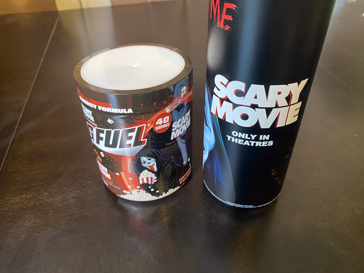 Jev's tweet photo. Yo @GFuelEnergy dropped a new SCARY MOVIE flavor. Movie drops on June 5th. You can buy the COLLECTOR BOX on June 5th when the movie drops as well. You can grab the new flavor here :)

https://t.co/dpem1T9X2y https://t.co/Lc47NwaZuz