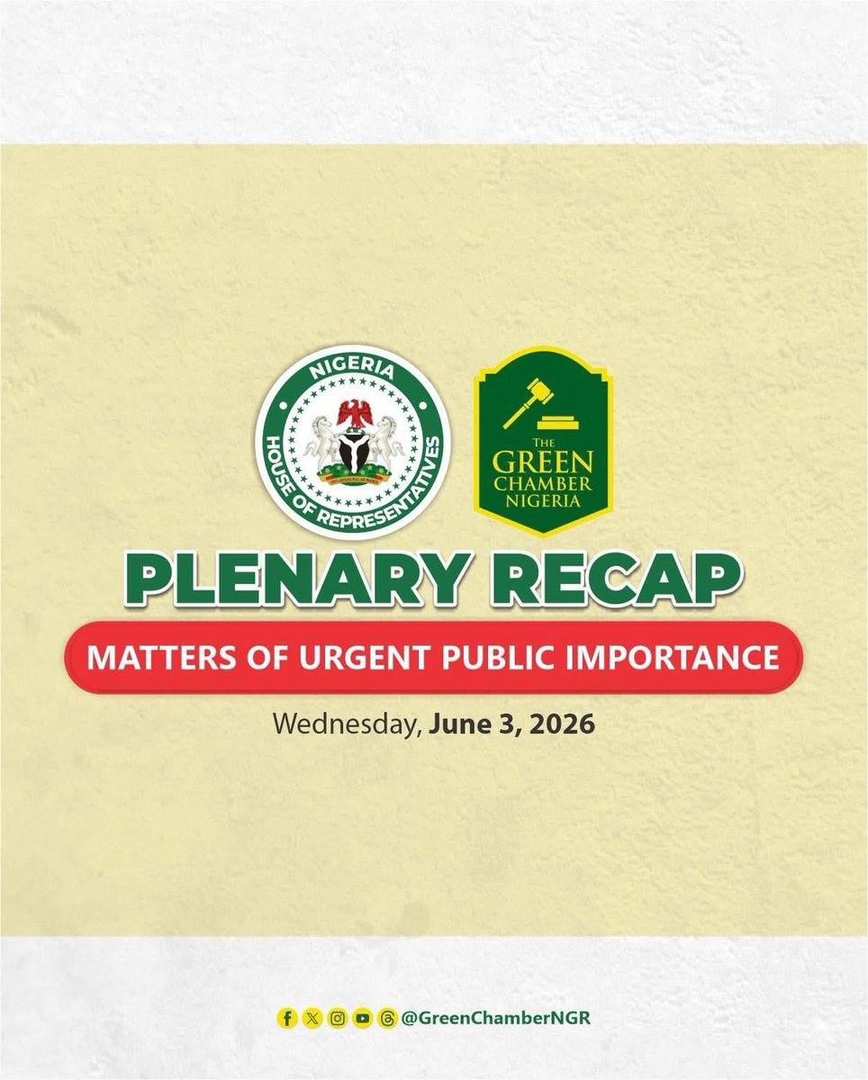 HouseNGR's tweet photo. #PlenaryHighlights | June 3, 2026
House demands the rescue of worshippers abducted in Ekiti State and calls for urgent humanitarian intervention for victims of the Karim Lamido crisis in Taraba State.
View the cards below for key resolutions.
#HouseNGR #HousePlenary https://t.co/bzl2tgdD00