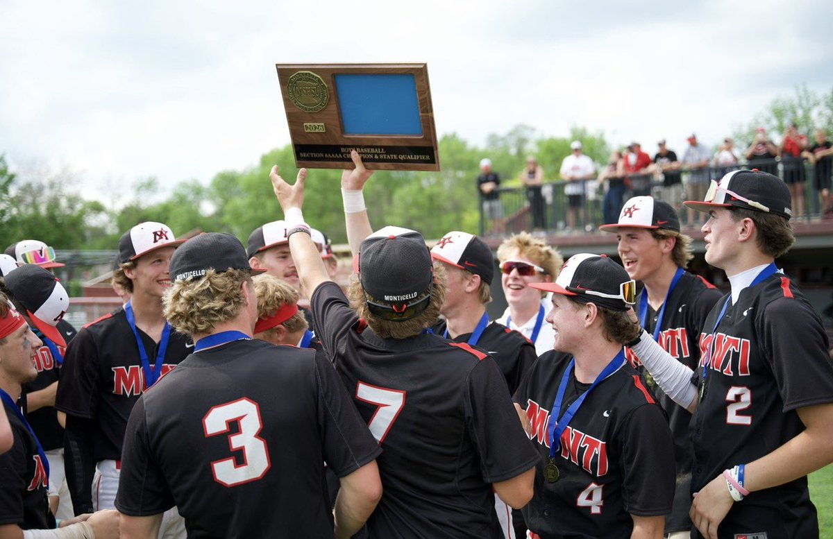 MonticelloMagic's tweet photo. STATE BOUND! 

Congratulations to Monticello Baseball! 

#MontiMagic https://t.co/wX33dMR9GF