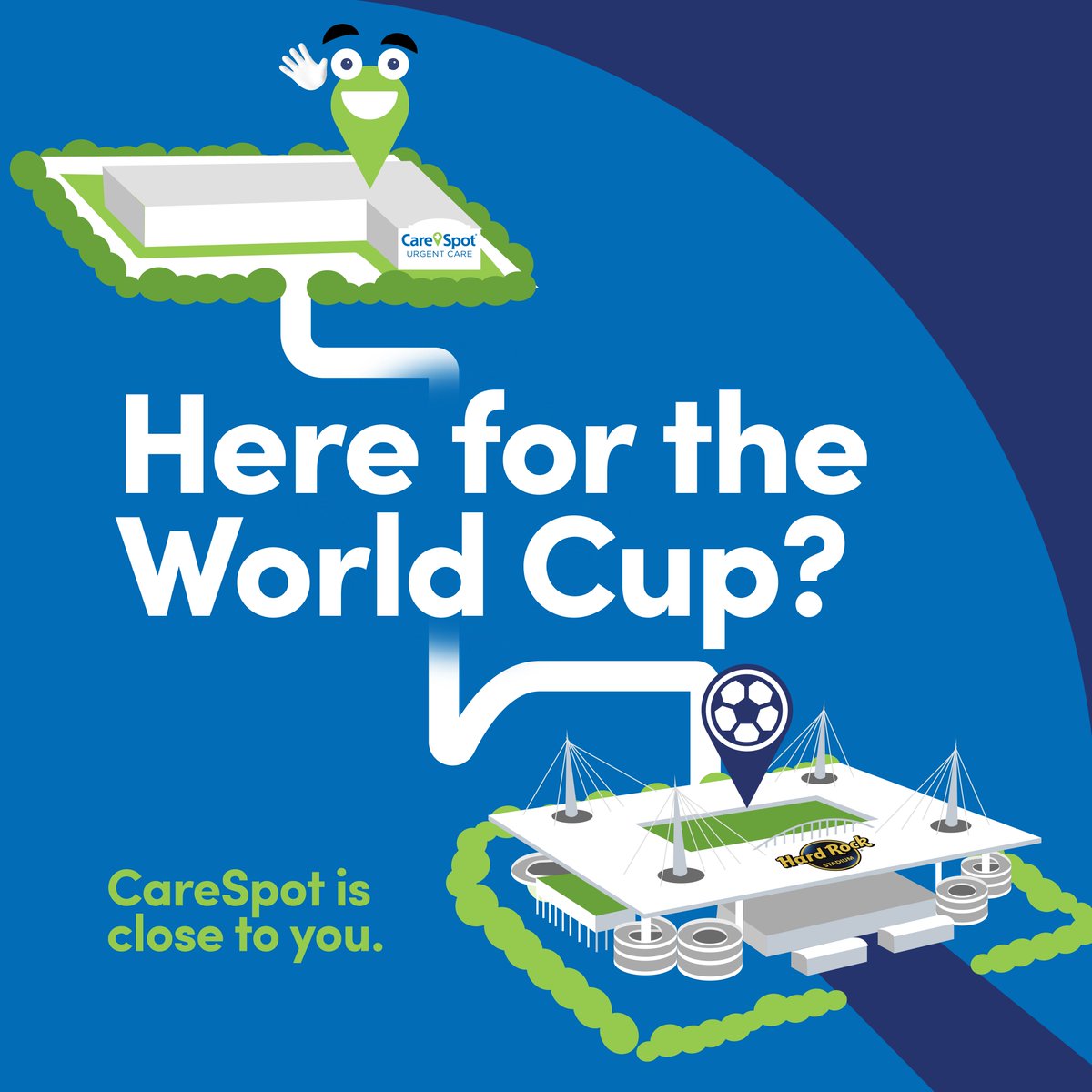 CareSpotHealth's tweet photo. Visiting South Florida for the World Cup? ⚽️

Whether you're local or international, we've got your health covered in case of any surprises. 

📍Keep our address handy: 18203 Pines Blvd, Pembroke Pines, FL.
https://t.co/O3cqaIjcGO

#WorldCup #FIFA #Mundial #Futbol #Soccer #Miami https://t.co/RT46gkHKyv