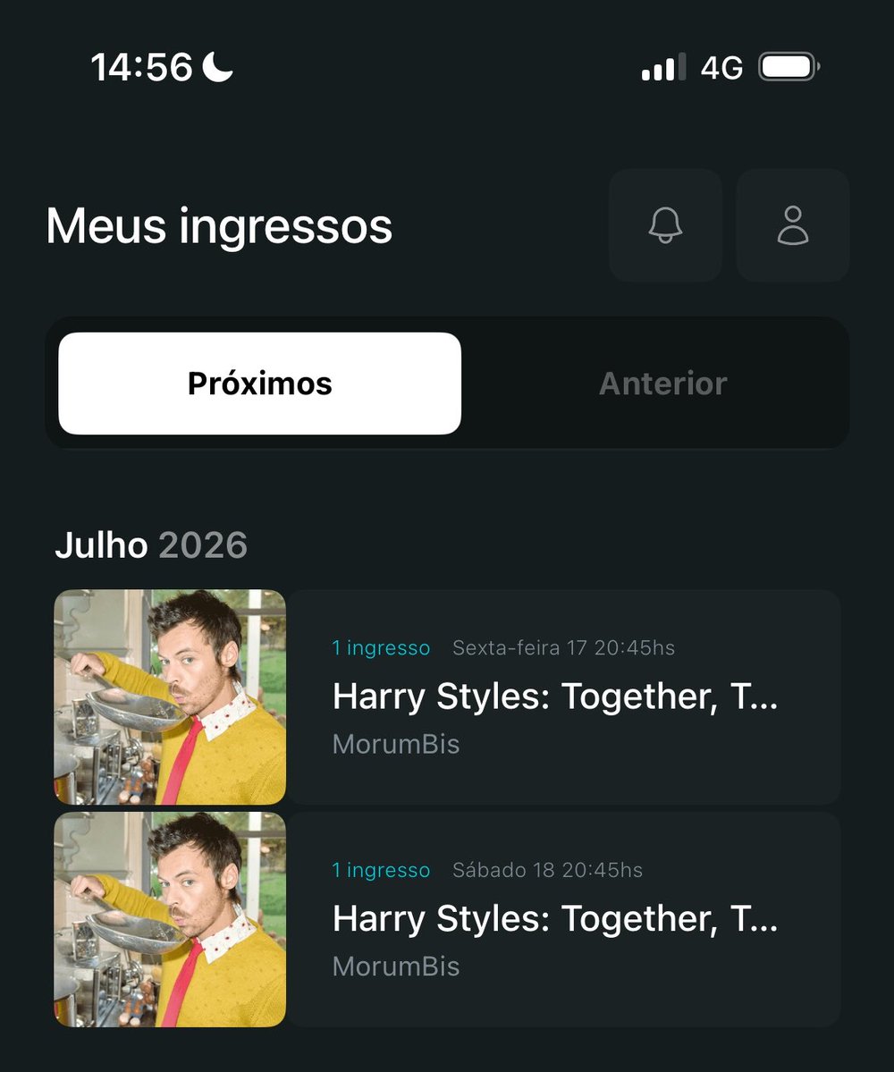 beintossed's tweet photo. gente, tô vendendo meu ingresso pra o show do harry no dia 18 
cadeira inferior (meia-entrada)
valor: R$ 400
comprovo de todas as formas (prints, e-mail, comprovante de compra, chamada de vídeo, etc.)
interessados, chama na dm. https://t.co/jXktOugCke