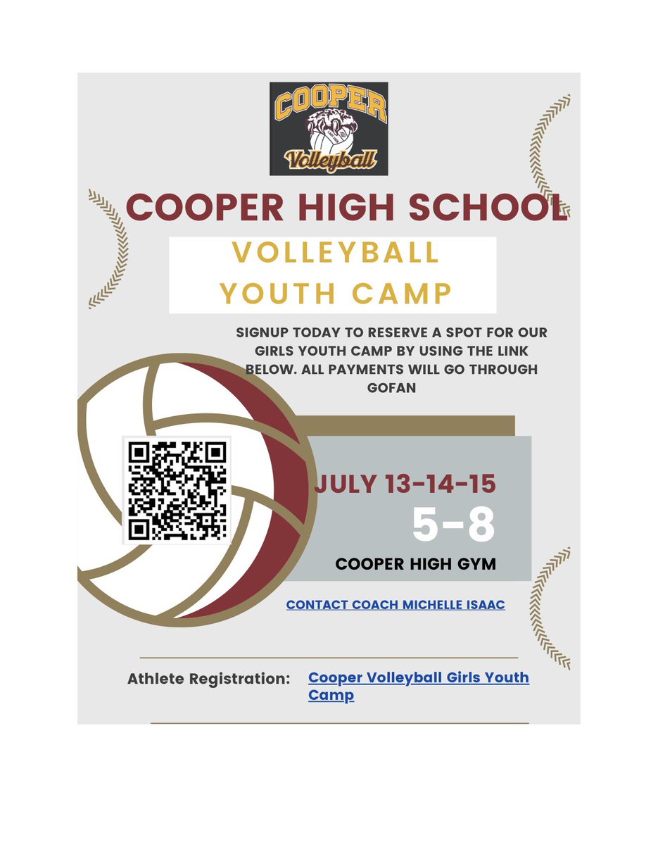 CooperAthletic1's tweet photo. Still time to sign up! Great opportunities to get your young people better! #GoJags https://t.co/r19Uco1oVg