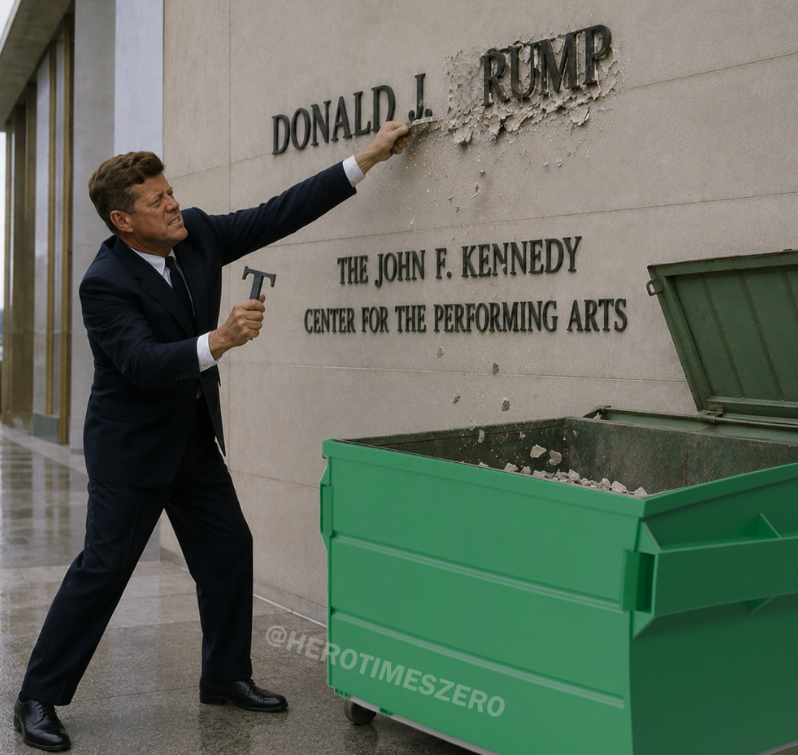 AliensforEarth's tweet photo. #Trump's name was removed from the Kennedy Center:
EVERYTHING TRUMP TRIES ► FAILS FAST!
He's a fly-by-night fairy; money laundering, insider trading, extortion, while avoiding accountability. #StockMarket #Stocks #Midterms #Election2026 #Midterms2026 #EpsteinFiles #IranWar #news https://t.co/sHG1PTd0n7