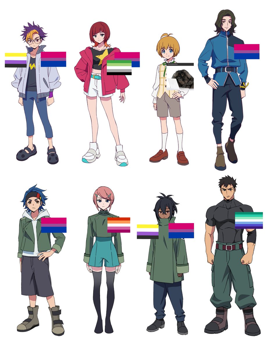 DigitalMaeMae's tweet photo. Made some images to show my sexuality and gender HCs for Beatbreak and Appmon characters cuz what the hell sure https://t.co/Q3XqExoPC7