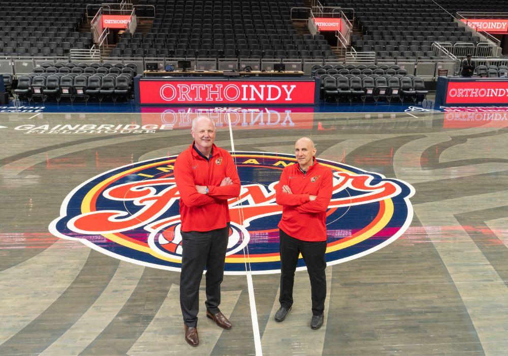 OrthoIndy's tweet photo. IT'S GAME DAY! 💙❤️💛 

When elite athletes from the @IndianaFever take the court, OrthoIndy orthopedic physicians Drs. Corey Kendall and Kosmas Kayes are on the sidelines and ready to respond.

Learn more at https://t.co/GbfdpN8too. https://t.co/61FDbxZzRn
