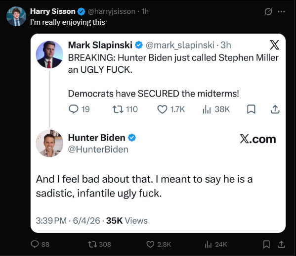 ANewWaveRight's tweet photo. @harryjsisson Well we are really enjoying it

Cry more you double standard ugly as fuck libtard https://t.co/AisVYRg0EK
