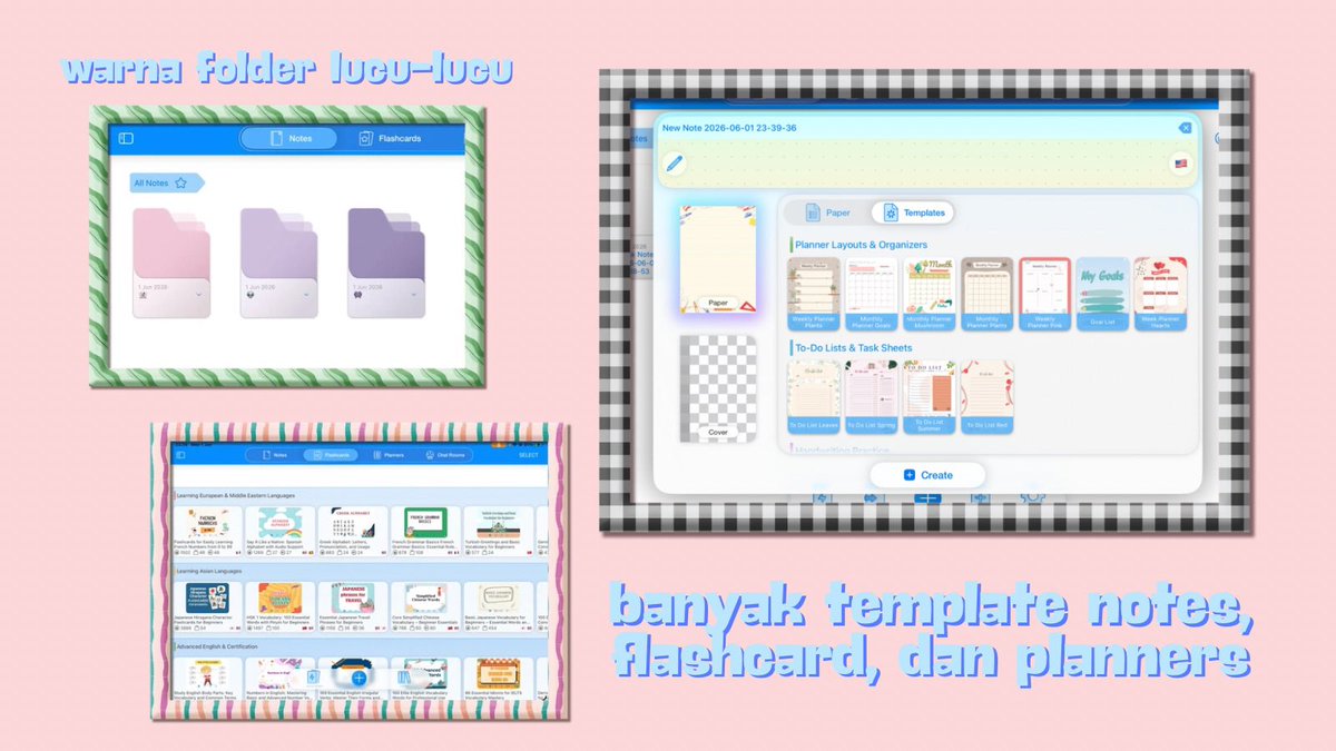 gorgeouszza's tweet photo. rekomendasi app buat nyatet materi kuliah!!
aku suka make ini karena stickernya lebih lengkap drpd yang di sebelah..
tipe brush nya juga banyak dan ada fitur-fitur tambahan hwhwhwh🤤
btw ini bakal diskon 50% kalau pake kode: JEAA08 yhh😗🫰🏻
#CollaNote #ipadnotes #CollaNotetakingapp #studytips #paperless #noteapp