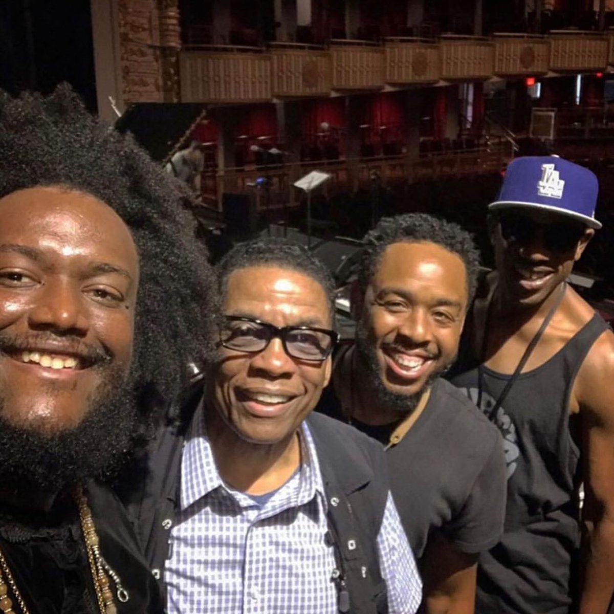 spacecowboyhash's tweet photo. Kamasi Washington, Herbie Hancock, Terrace Martin and Ryan Porter (🕊️). https://t.co/q6bb4aX8t3