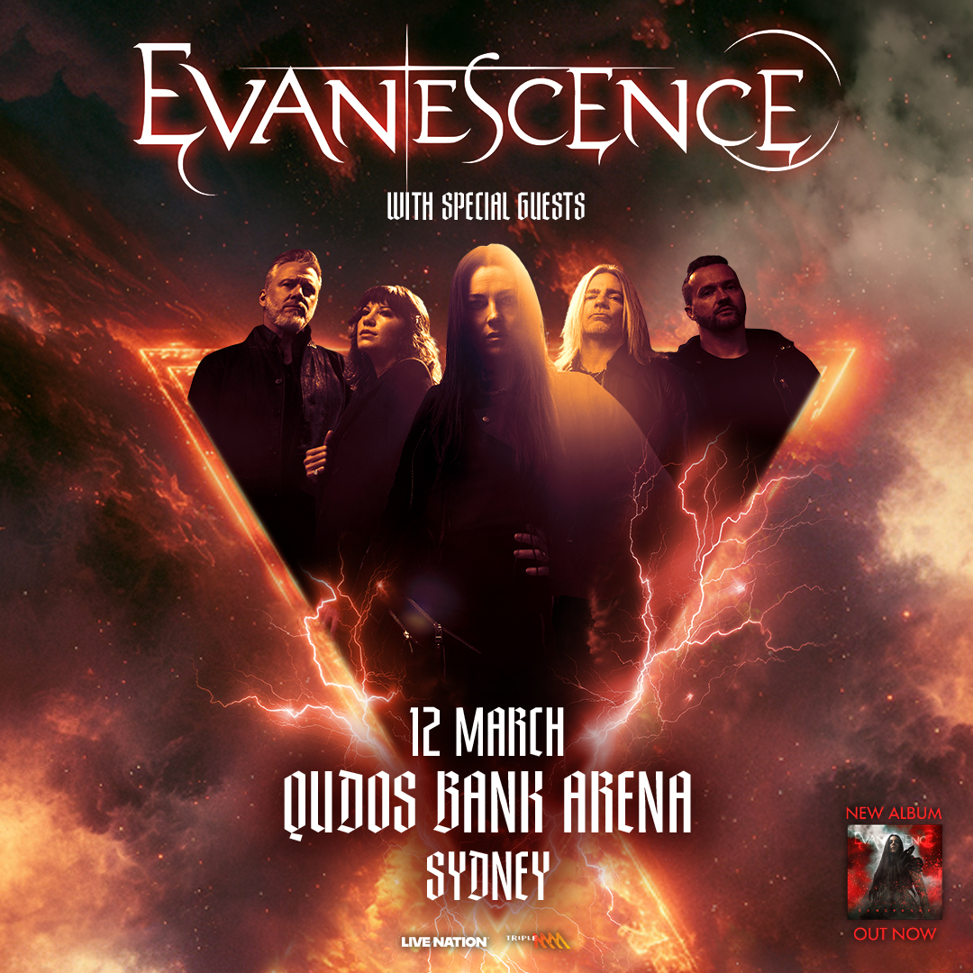 qudosbankarena's tweet photo. JUST ANNOUNCED! Featuring the songs that defined a generation, @evanescence returns to Qudos Bank Arena on Friday 12 March 2027! 

Tickets go on sale at 1:00pm on Friday 12 June. https://t.co/vT7pKG6qsr