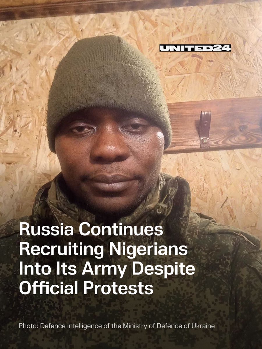 United24media's tweet photo. ⚡️ Russia is illegally recruiting hundreds of Nigerian citizens to fight and die on the frontlines in Ukraine. 

🧵 1/4 ⬇️ https://t.co/Y5yyTdCpCO