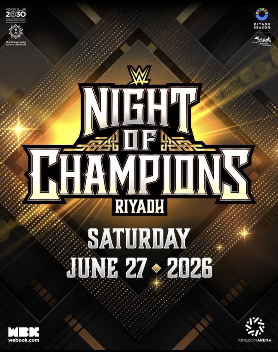 Ais5_ha's tweet photo. 🚨 توفرت تذاكر عرض الرياض "نايت اوف تشامبيونز"  🔥
WWE Night of Champions

للحجز  عبر الرابط في البايو 📥

@Turki_alalshikh
@RiyadhSeason
@MWF142
@WrestlinClub
#حل_اداره_الاتحاد_يالصندوق
#ليله_الجمعه
#غرد_بلي_تحب
#رابطه_الانديه_تصنع_التاريخ https://t.co/aOrtQmWqAe