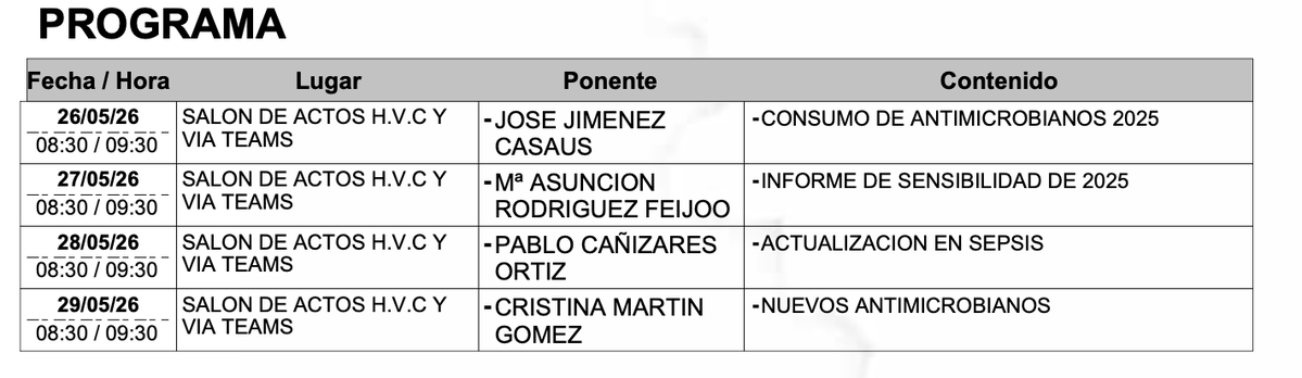 PROAZAMORA's tweet photo. La semana pasada tuvo lugar el curso 2026 del Equipo PROAZA: "Antibióticos: más allá de la prescripción" https://t.co/8CiKdAJIpl