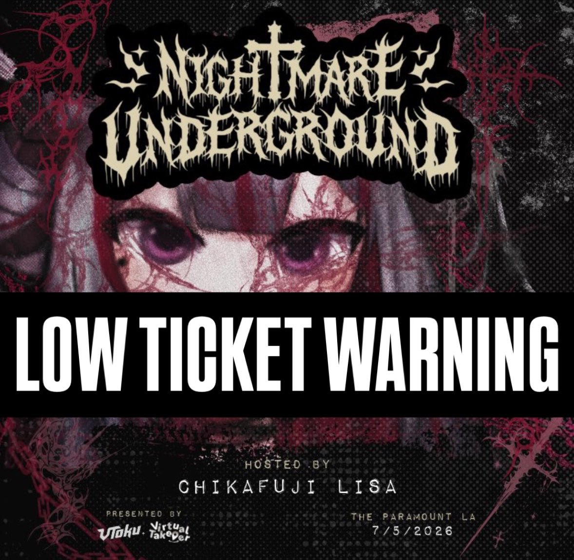 chikafujilisa's tweet photo. with just a month left before the show, we have roughly 50 tickets left! make sure to get yours so you don’t miss out 🙏

thank you to everyone who plans on attending, bought merch, and/or is practicing windmilling their mirror!!!

TICKET LINK⬇️
https://t.co/9DqlcXbTBe https://t.co/JInpeZLPxj