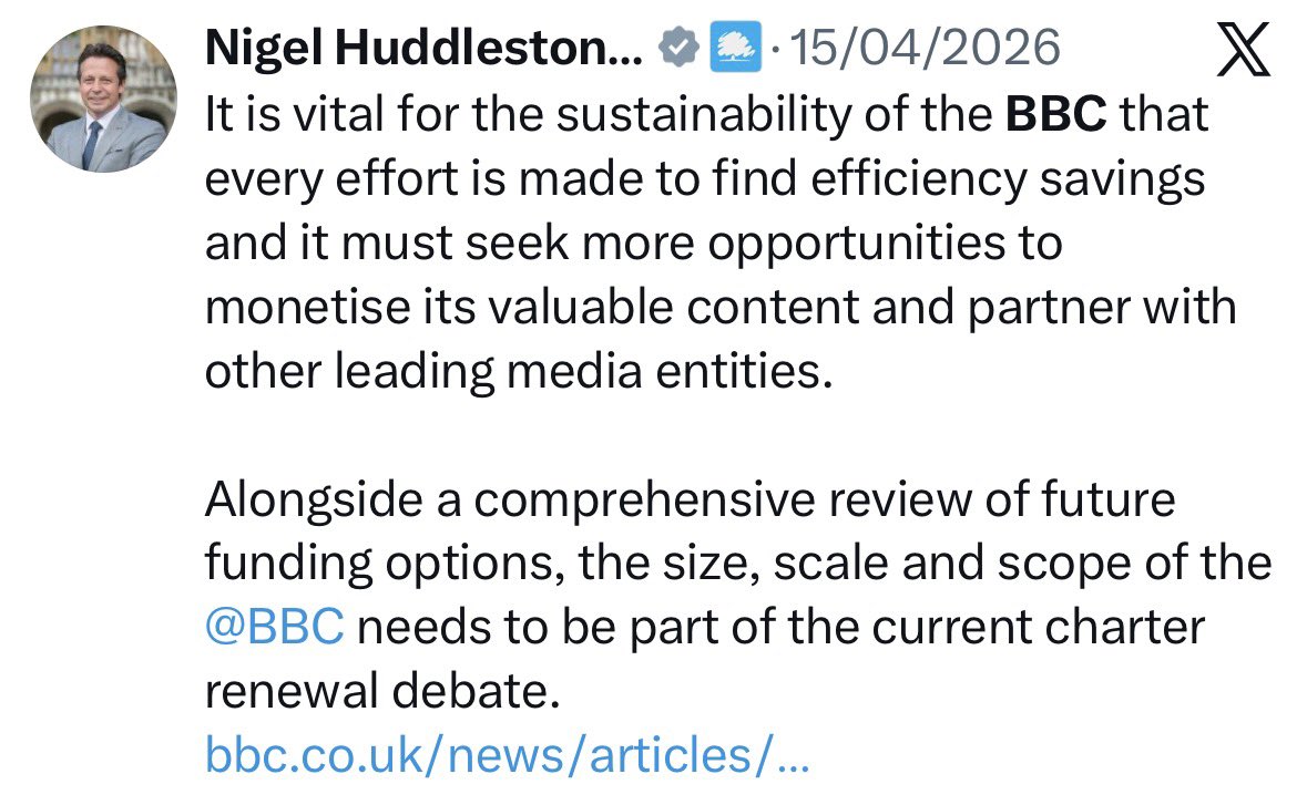 mattborman's tweet photo. @HuddlestonNigel In April you wanted them to find savings and reduce its size and scale, now you’re complaining they didn’t outbid the huge media organisation that is Warner Discovery. How do you propose they do both as you seemingly want? https://t.co/5gYlzpJ1eh