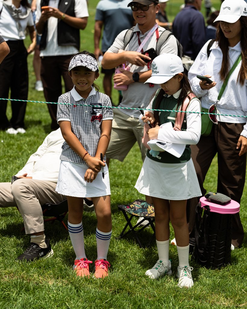 LPGA's tweet photo. Our littlest fans are out in force at Riv 👯‍♀️ https://t.co/j8aDdfsxZj