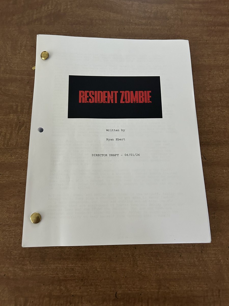 TheRyanEbert's tweet photo. Produced screenplay #18. Written &amp; Directed by #4.

Temporary title 😅

🧟‍♂️🧟‍♀️🧟 https://t.co/dpntNB1rPA