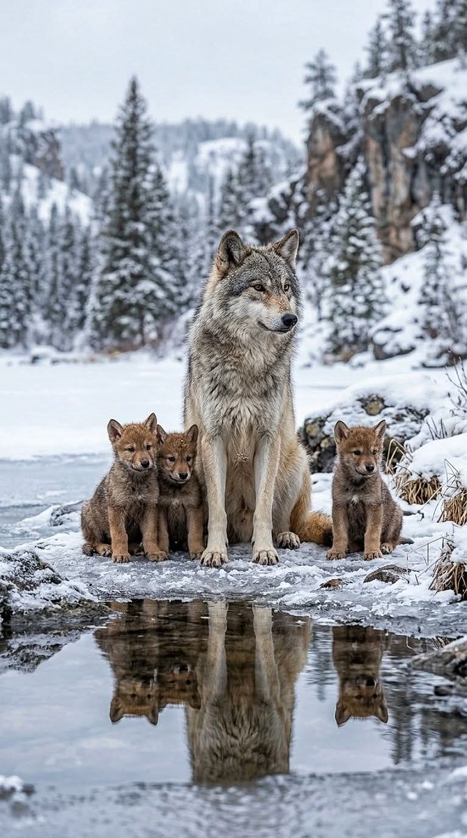 wolf_loverstown's tweet photo. Three little hearts, one fearless protector. https://t.co/d8N9SS6n3B