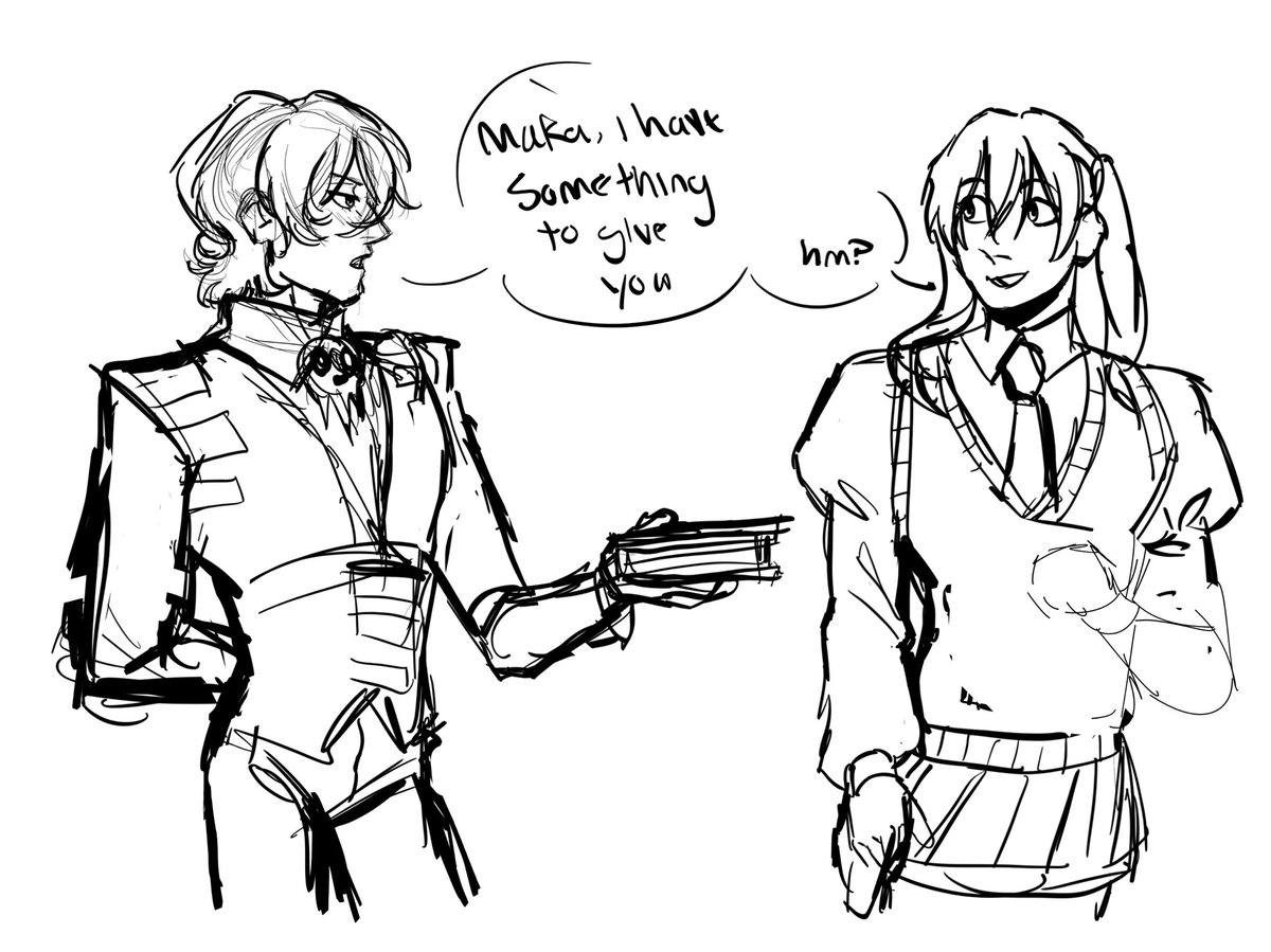Promptobestboi's tweet photo. Old kidmaka comic that I didn’t finish (1/3)
#kidmaka #souleater #dtk #makaalbarn https://t.co/M3W999cb1F
