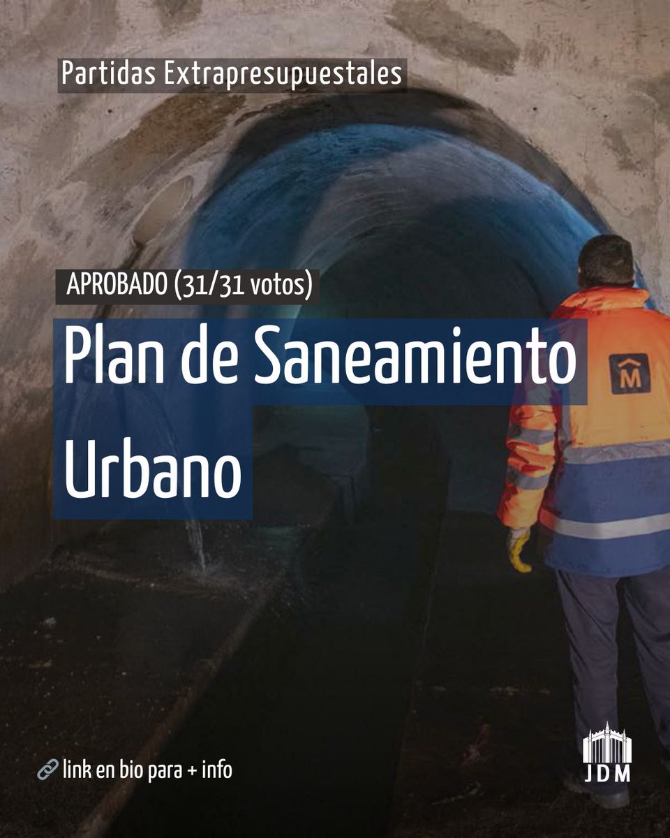 juntamvd's tweet photo. Fue aprobado por unanimidad (31 en 31) el Plan de #Saneamiento VII de la @montevideoIM con fondos extrapresupuestales.

-Se aspira a que Montevideo alcance el 96.2% del saneamiento en la zona urbana, para que sea la capital más saneada de Latinoamérica. https://t.co/XW7AtCC2QE
