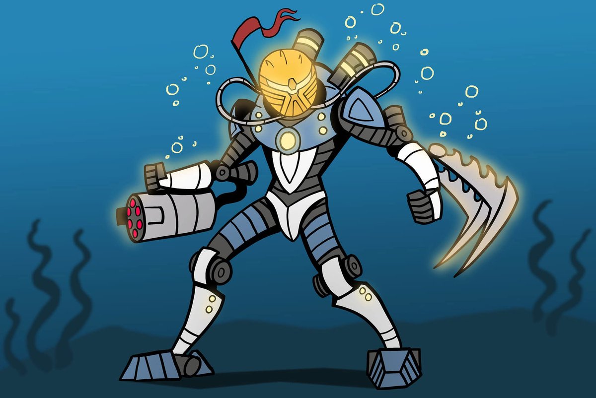 MysticBuilds44's tweet photo. Three years ago I started a little project redesigning the Toa Mahri in my own style. Drawing inspiration from their original Matoran colours and a prototype design of Nuparu Mahri as well. https://t.co/M2OwTkRqVB