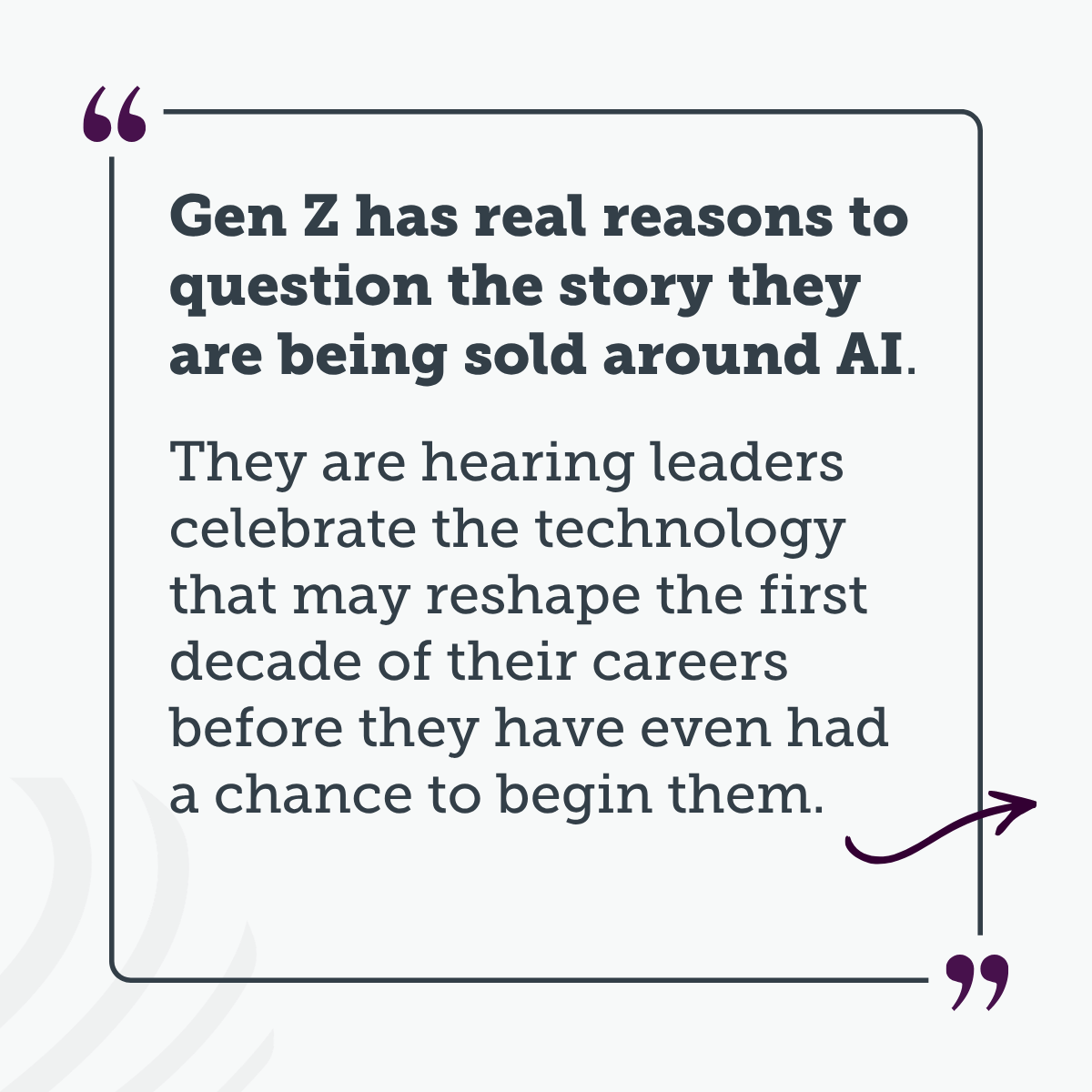 Seramount's tweet photo. When #GenZ pushes back on AI, leaders should pay attention.

Behind the skepticism is a legitimate question: How do employees build expertise if #AI takes over the work where learning happens? Read the full perspective: https://t.co/hEm9QkIoL2

#HR #Talent https://t.co/CG8j436sc4
