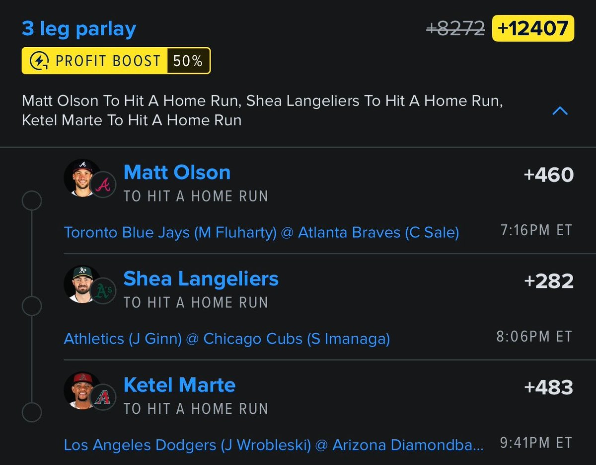 picks_support's tweet photo. Winds blowing out at Wrigley, Olson vs the Toronto bullpen, and Ketel vs a lefty.

makes to much sense right? 🤝https://t.co/JJmJG4XGCI https://t.co/QgIAGZ4Eqv