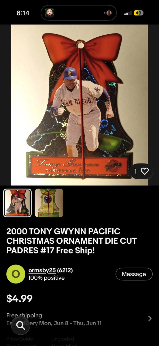 jrraley32's tweet photo. @RedSoxAlmanac Would do $5 on the Gwynn https://t.co/RaykxKecwO