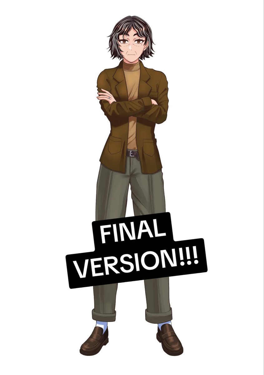 StudioDMM786's tweet photo. 📼 MY FATHER’S LAST MESSAGE: DEVLOG # 24 📼

This time, I'm presenting the completed version of Nora's character profile pic. You can see that her hair has changed in both style and colour, since I initially thought she was going to be older, but after some maths, I figured out she'd be in her thirties. The pose was initially inspired by Simon from Gurren Lagann but normalised a bit since it's a little too silly, considering her character. Also, my character artist also suggested the changes in the colour palette for her clothes which look much better; they presented me with 5-6 different versions. If you'd like to see those versions, it'll probably be on the Kickstarter so consider following to be notified when it drops.

#visualnovel #vndev #indiedev #kickstarter #devlog