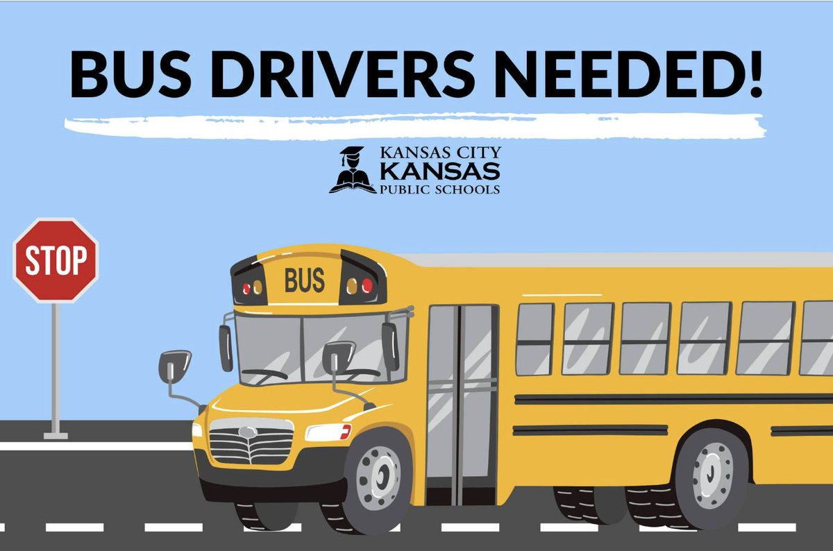 kckschools's tweet photo. KCKPS is hiring Bus Drivers to join our Transportation team.

Pay: $23.24 to $30.85 per hour, based on experience
Location: Kansas City, Kansas / Wyandotte County
Start Date: Immediate openings available
Info---> https://t.co/exj2PsGMgq #Job https://t.co/4bFfIETEgI