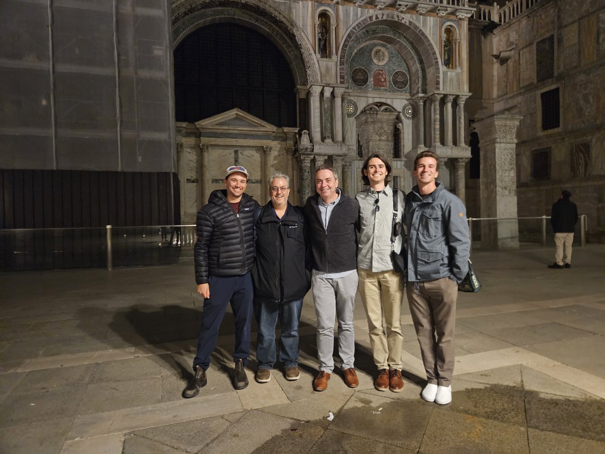 TheZappaLab's tweet photo. Continuing our @CnrIsmar #WISE2026 journey in Venice: The people and places that made the conference unforgettable! From a social dinner at the Venice Yacht Club in San Giorgio, to a concert at Chiesa dei Miracoli, to meeting up with friends from @Scripps_Ocean and @universityofri in Piazza San Marco, it was a week filled with culture, science, and community.

And as always, a joy to see Prof. Nathan Laxague, PI of the Coupled Air-Sea Surface Layers Laboratory @UofNH and a former postdoctoral researcher in the Zappa Lab. Science is powered by people, and WISE 2026 was a wonderful reminder of that.

The research we presented at the WISE conference are supported by @USNavyResearch, @NSF, and @NASA

#WavesintheSeaEnvironment #Ocean #Oceanography #OceanWaves #WISE2026 #TheZappaLab

@LamontEarth
⁩@columbiaclimate
@Columbia
@ColumbiaScience