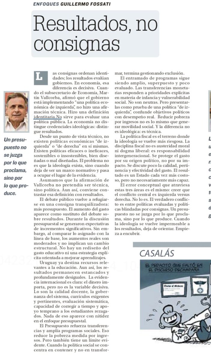 drFossati's tweet photo. @ladiaria Que no sea sostener burocracias ineficientes.
Que supere el tabú de revisar el gasto público. https://t.co/aQ1vdI7Ayd