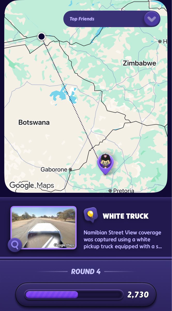 miloenjoy's tweet photo. 6月4日のGeoGuessr Daily Challengeは、国当て2/5（❌🇺🇸❌❌🇷🇴）と散々ながらも、わからないなりにも勘が冴えたのか、大外しは回避して1.9万点台🥈 Oklahoma州🇺🇸での道路精査に概ね成功したR2。荒野の中に放り出されて本当に何もわからなかったが、それにしては悪くなかったR3。またも粘りを見せたR4。 https://t.co/I5mB6x4pzw