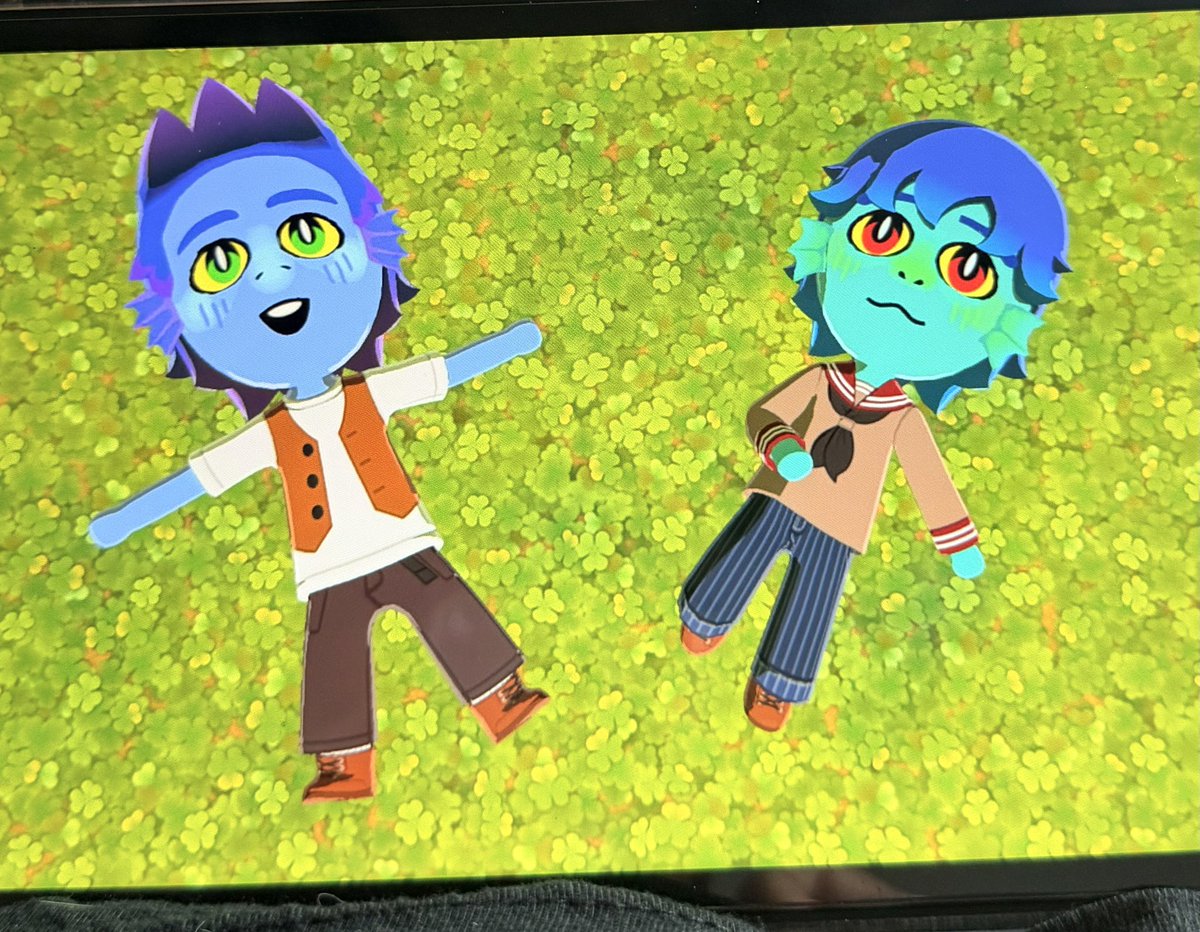 STAR___SHY's tweet photo. @justluberto your luca miis are ADORABLE omg,, here's the ones i made :3 https://t.co/fmMl4qb416